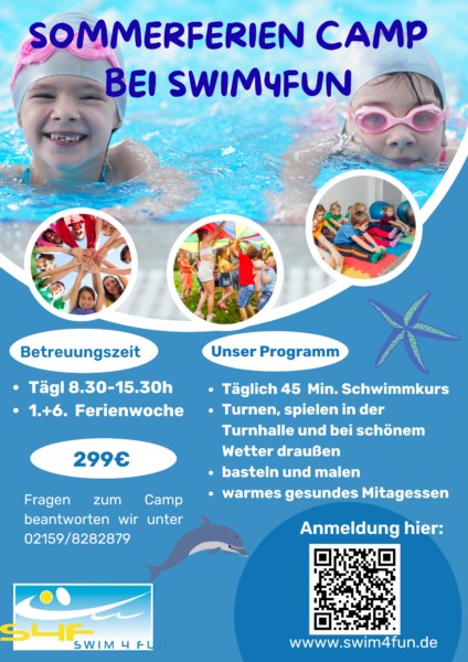 Sommerferien Camp bei SWIM4FUN